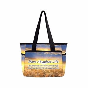 More Abundant Life Large Tote Bag